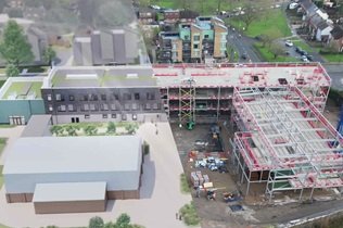 Render compared with completed project
