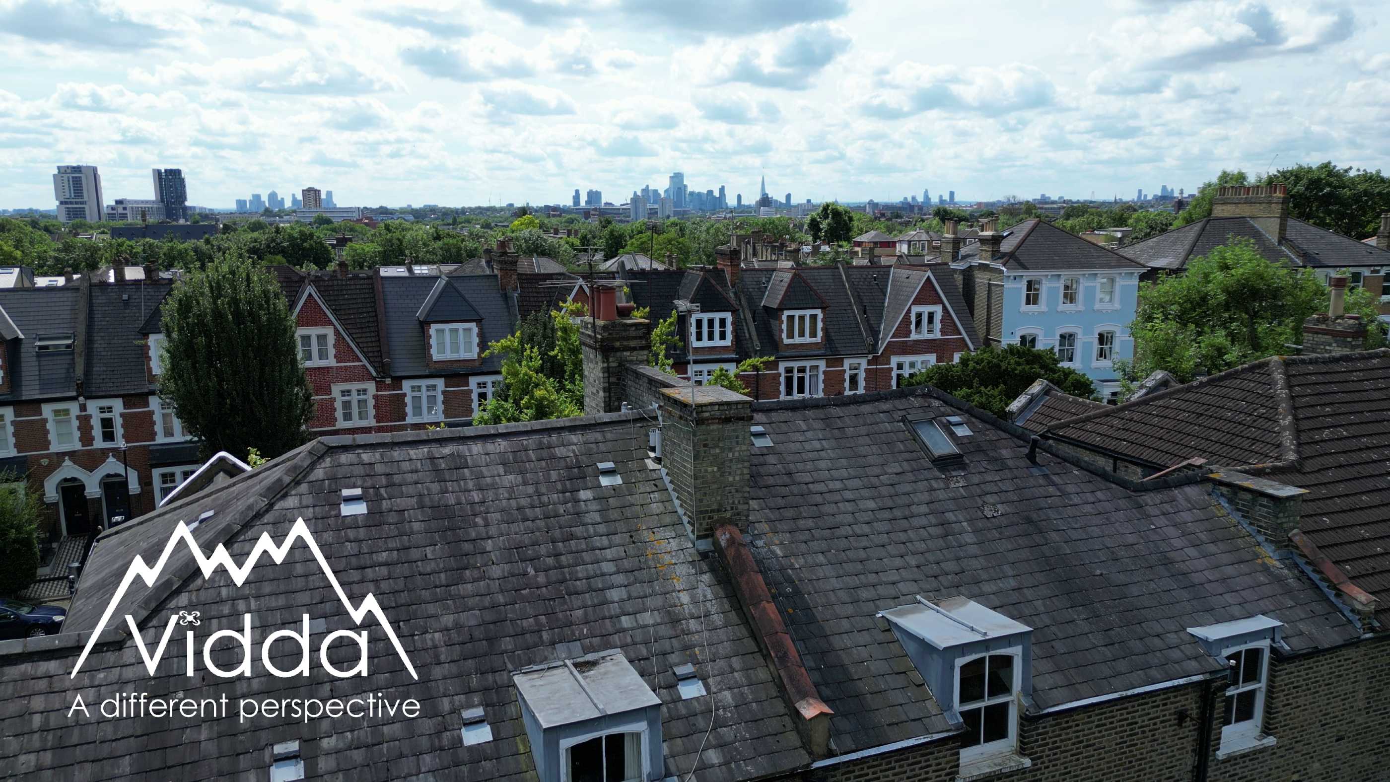 Drone roof survey in North London