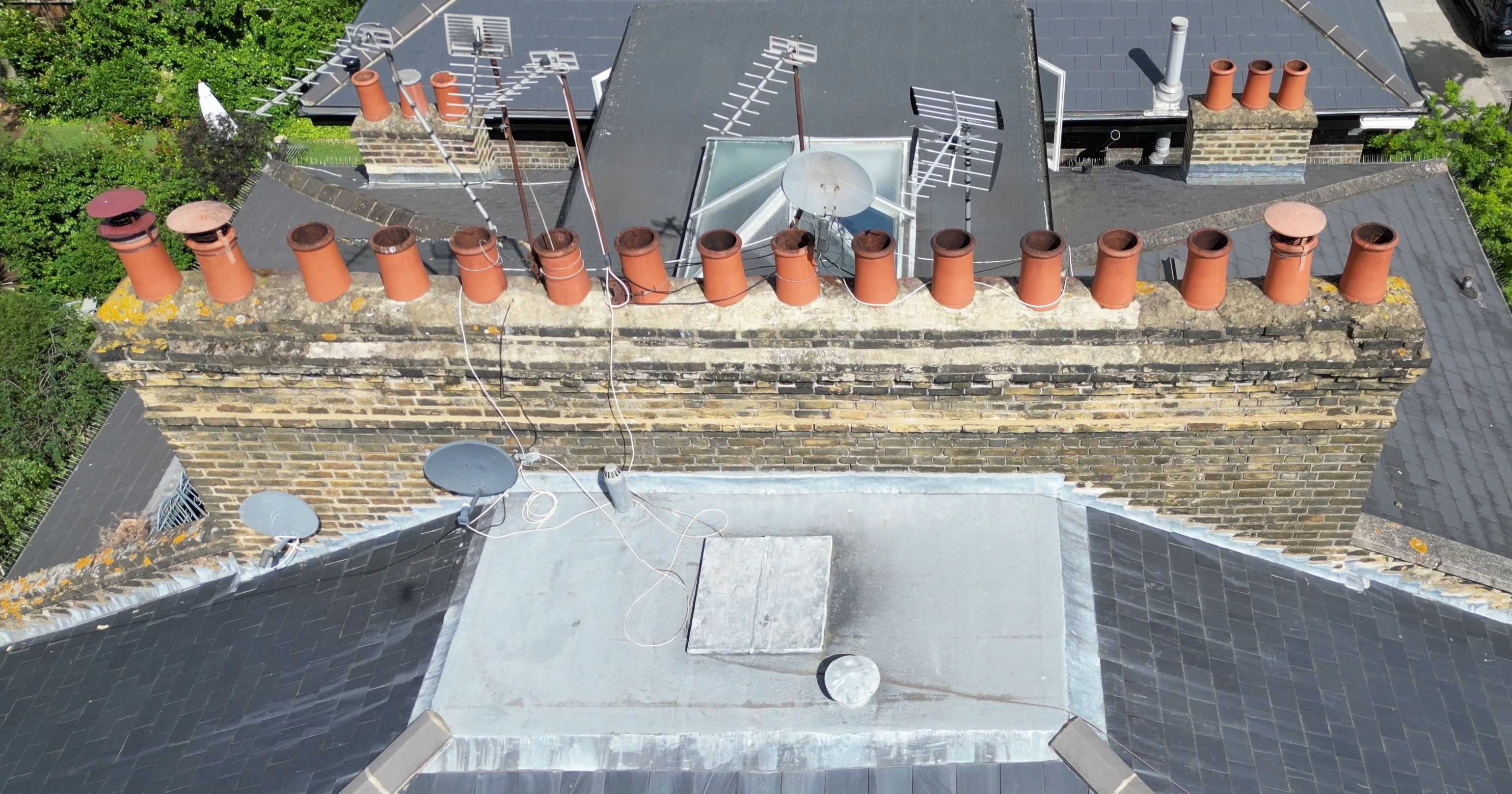 Drone roof survey in London