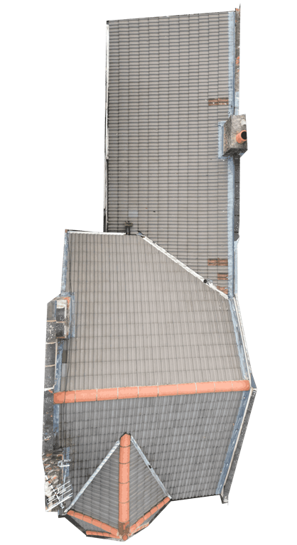 Roof condition after neighbouring construction work
