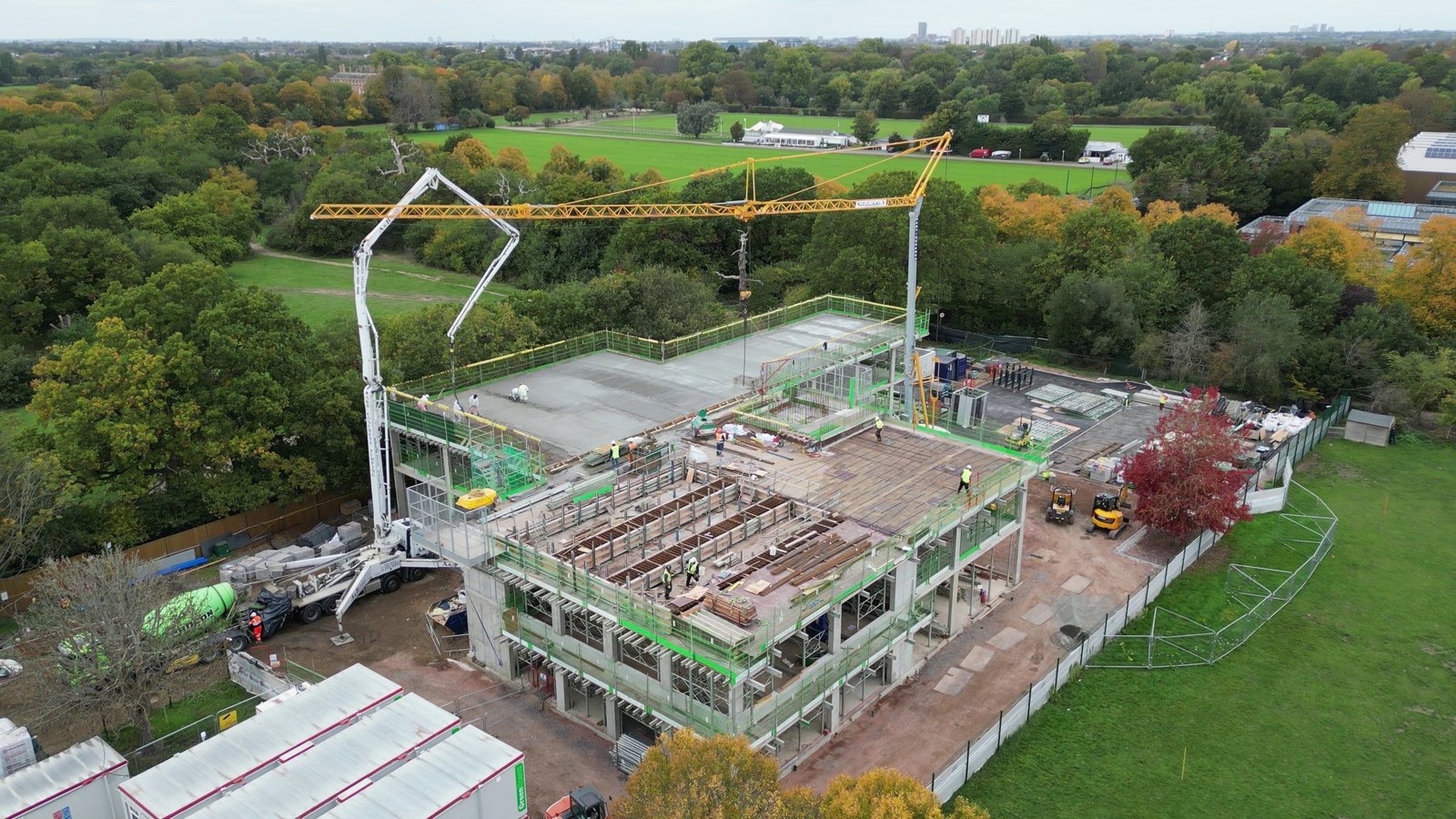 Clarendon school structure under construction