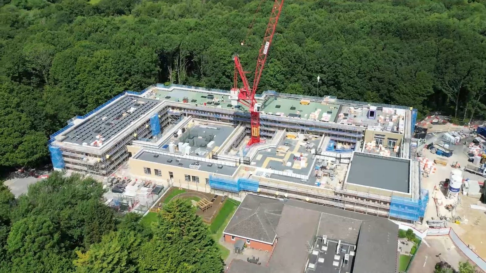 Aerial view of Pinn River SEND School during construction